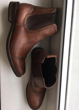 Кожаные коричневые ботинки челси 5th avenue3 фото