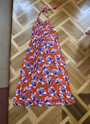Балал большой размер новое натуральное макси платье платья сарафан летнее яркое красное1 фото