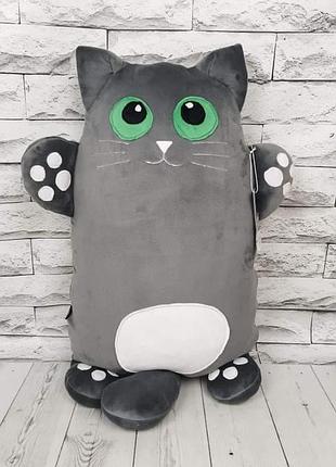 Подушки обіймашки в авто подушка-антистрес котик плюшева м'яка іграшка