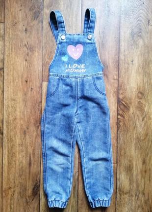 Джинсовый комбинезон на девочку 3-4года 104см.