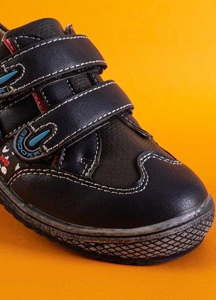 Черно-серая детская обувь на липучках tiguar2 фото