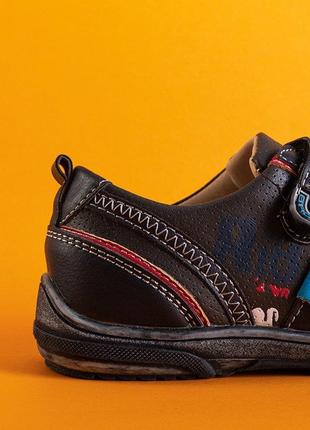 Черно-серая детская обувь на липучках tiguar3 фото