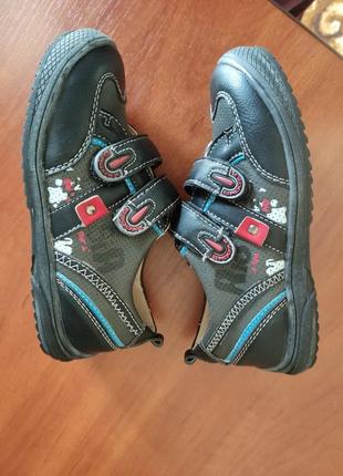 Черно-серая детская обувь на липучках tiguar8 фото