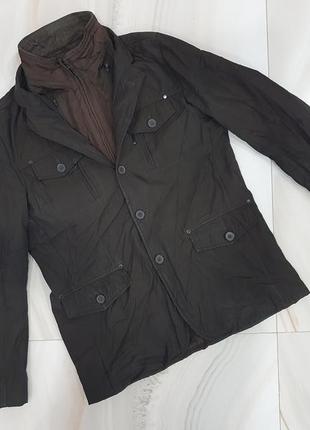 ‼️тотальний розпродаж ‼️ куртка чоловіча riviera milano темно шоколадного кольору1 фото