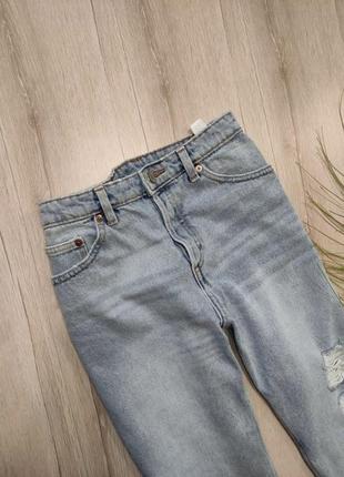 Джинсы монские monki голубые плотный джинс размер 26 s4 фото