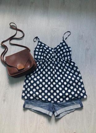 Батистовая маечка в модный горох