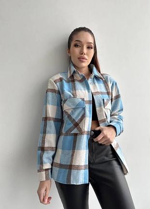 Сорочка жіноча - стильна рубашка в клітинку7 фото