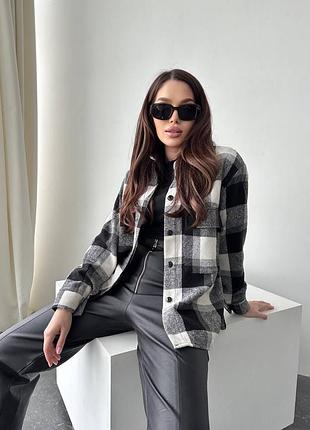 Сорочка жіноча - стильна рубашка в клітинку8 фото