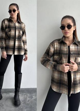 Сорочка жіноча - стильна рубашка в клітинку