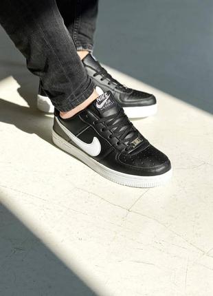Nike air force black with hotsell white sole