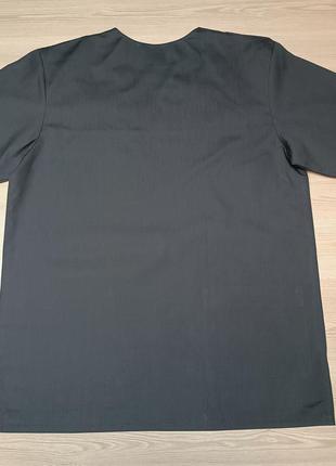 Чоловічий медичний топ,куртка 46-48 р чорний колір з тонкої сорочкової тканини3 фото