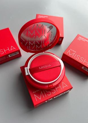 Тональный кушон с матовым финишем missha velvet finish cushion spf 50 №211 фото