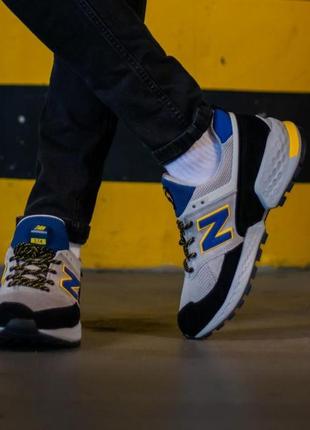 Чоловічі кросівки new balance 574 sport 2019 grey blue black / smb4 фото