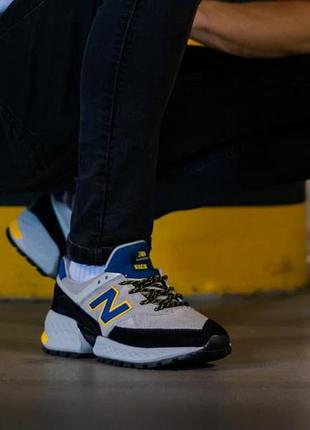 Мужские кроссовки new balance 574 sport 2019 grey blue black / smb1 фото