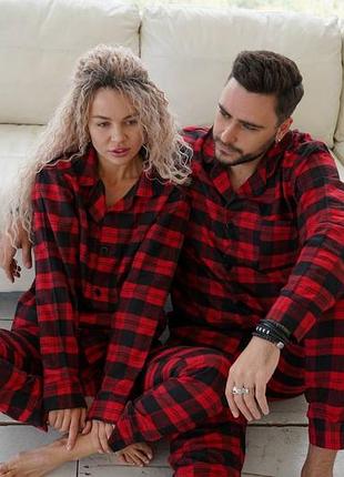 Для нее и для него. фланелевая пижама унисекс рубашка и брюки, парные пижамы