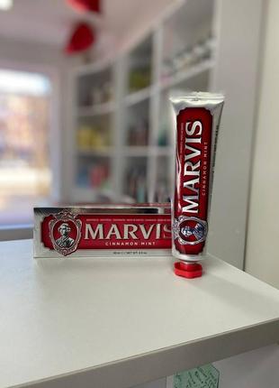 Зубна паста "кориця і м'ята" marvis cinnamon mint 85мл