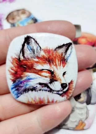 Брошка "лисичка"