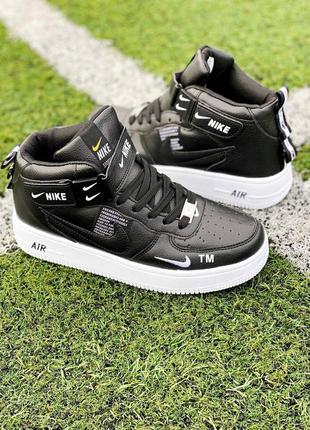 Кросівки nike air force tm high - black white