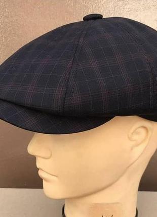 Кепка чоловіча восьмиклинка хуліганка костюмна тканина 25/11 демісезонна comfort heads весна осінь синтепон