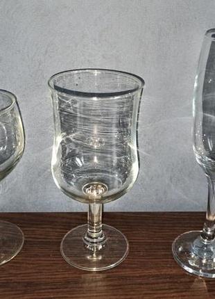 Бокалы фужеры стаканы для шампанского вина стеклянные2 фото