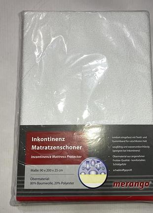 Наматрасник непромокаемый, merango, germany, protector, 90*200*25 см, новый!