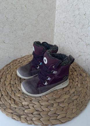 Снижка! теплые фиолетовые ботинки ecco 23 размер