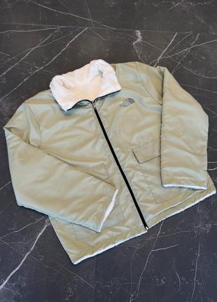Двусторонняя весенняя бежевая куртка ветровка the north face бежевая весна куртка ветровка the north face
