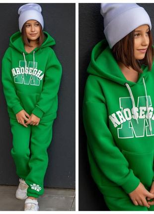 Теплий підлітковий костюм для дівчаток, р-ри на зріст 128 — 170