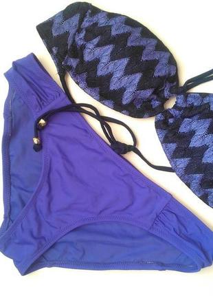 Стильний купальник бандо, чашка а,5-а, будь обьем