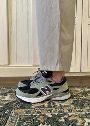 Женские кроссовки new balance 990 black violet / smb