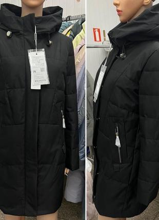 Новая демисезонная женская куртка meajiateer биопух, антивлага размеры 48-562 фото