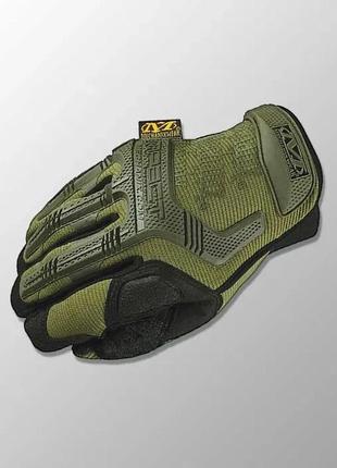 Перчатки тактические - "mechanix. m-pact pro" - олива