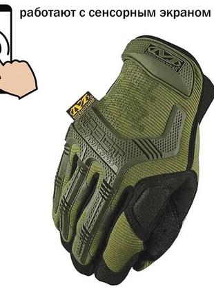 Перчатки тактичні - "mechanix. m-pact pro" - олива
