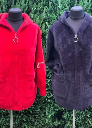 Пальто курточка шубка альпака турция отличное качество батал ог 1264 фото