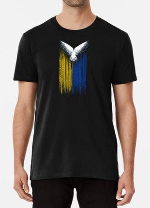 Мужская и женская патриотическая футболка с принтом феникс украина возрождение