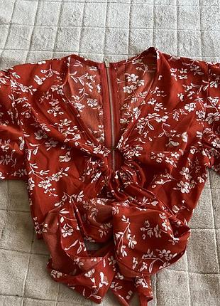 Цветочный топ zara/hm/primark