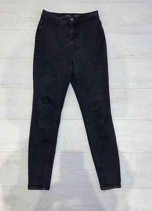 Штани джинси скінни skinny чорні з високою посадкою denim tu m 10-12