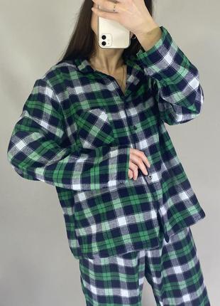 Хлопковая пижама в клетку