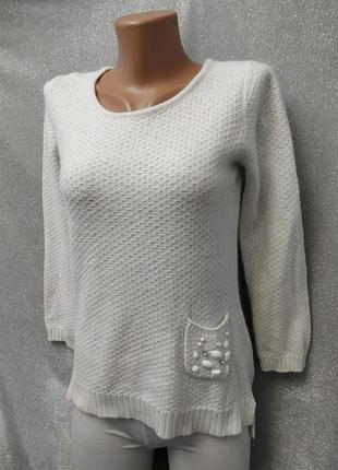 Кофтинка молочного кольору . ангора+ вовна у складi