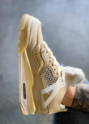 Кроссовки nike jordan 4 retro "off-white sail"(топ качество)