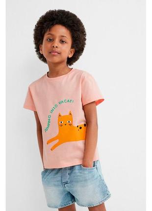 Дитяча футболка кішка h&m для дівчинки 260522 фото