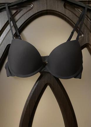 Шикарный, базовый, бюстгальтер, темно серого цвета, от бренда: h&amp;m 👌