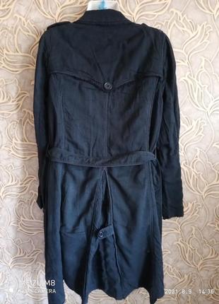 (190) черный котоновый  тренч pageboy /размер м2 фото