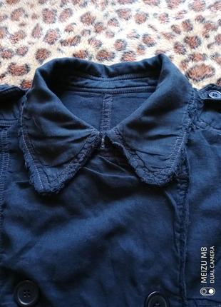 (190) черный котоновый  тренч pageboy /размер м5 фото