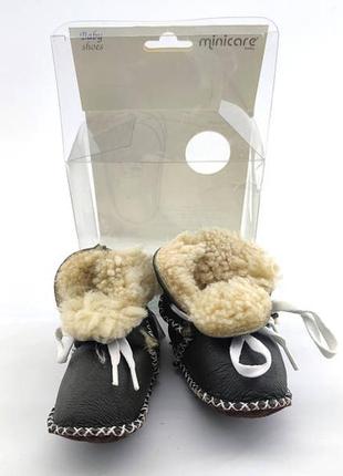 Пинетки кеды 17, 18, 19 размер 10.5 11 и 11.5 см длина теплые обуви на новорожденных хаки1 фото