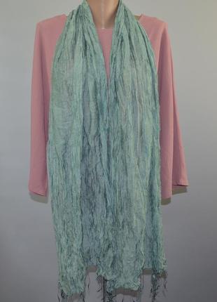 Бірюзовий палантин, шарф (200 см. х 60 см.)