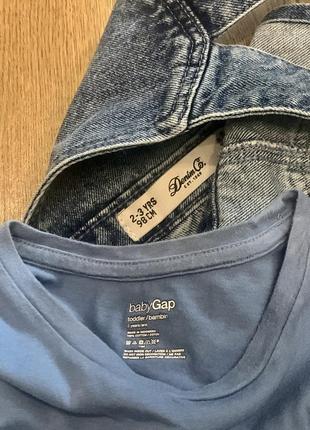 Летний джинсовый комбинезон с потёртостями и кружевом denim co (оригинал) футболка gap5 фото