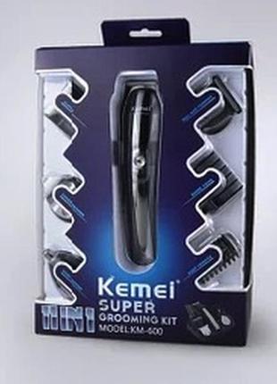 Машинка триммер для стрижки волос kemei (11 в 1 + подставка)3 фото