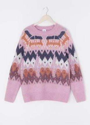 Распродажа мягкий теплый джемпер свитер с узором1 фото