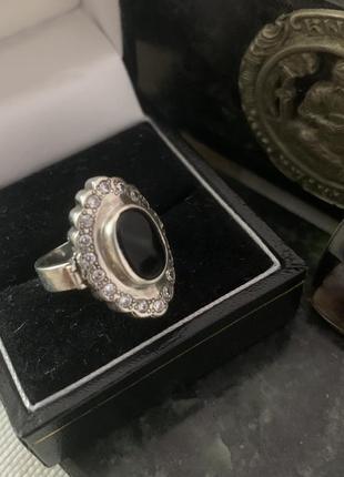Вінтажна каблучка-локет срібло агат кольцо перстень серебро